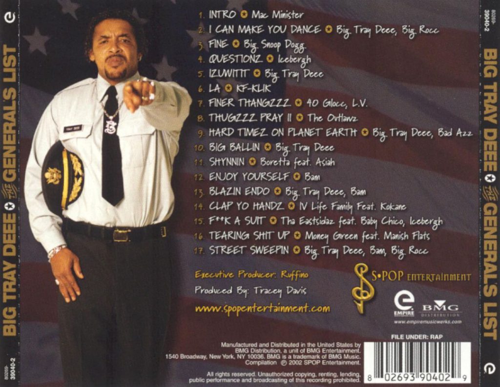 Big Tray Deee - The General's List (Back)