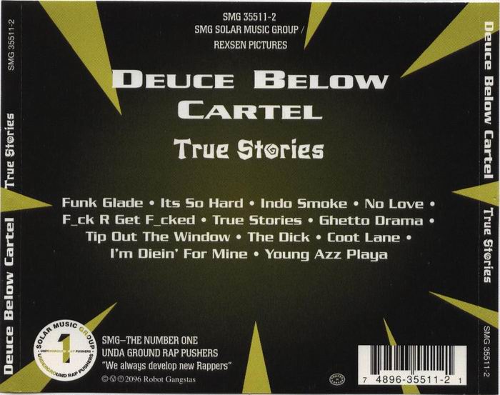 Deuce Below Cartel - True Stories (Back)